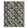 Elegant Taupe Interlocking Arched Lattice Rug