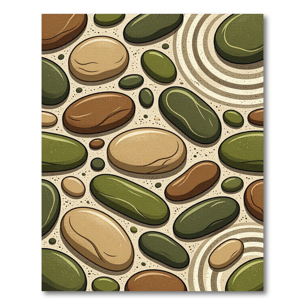Smooth Pebbles On Sandy Ground Rug