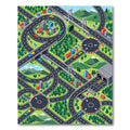 Vibrant Isometric Cityscapes Road Adventure Map Rug