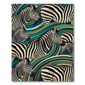 Abstract Zebra Stripes Waves Rug