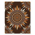 Warm Orange Sunburst Mandala Rug