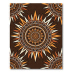 Warm Orange Sunburst Mandala Rug