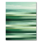 Mint Green Horizontal Stripe Landscape Rug