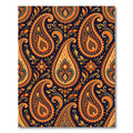 Rich Orange Paisley Floral Bazaar Rug