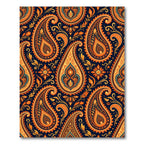 Rich Orange Paisley Floral Bazaar Rug