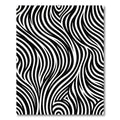 Monochrome Abstract Flowing Wave Lines Rug