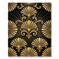 Art Deco Gold Fan Geometric Rug