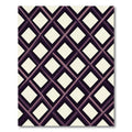 Modern Plum Lattice Geometric Diamond Rug