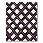 Modern Plum Lattice Geometric Diamond Rug