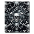 Gothic Smoked Skull and Bone Decor Rug