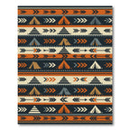 Burnt Orange Geometric Camping Arrow Rug