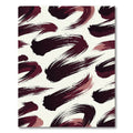 Modern Abstract Burgundy Brush Stroke Rug