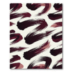 Modern Abstract Burgundy Brush Stroke Rug