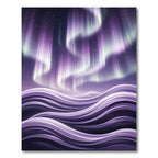Ethereal Purple Aurora Wave Rug