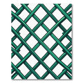 Vibrant Emerald Green Geometric Lattice Rug
