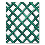 Vibrant Emerald Green Geometric Lattice Rug
