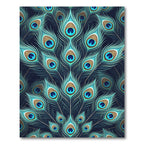 Emerald Peacock Feathers Art Deco Rug