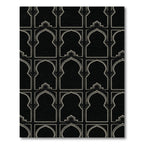 Black White Archway Lattice Rug