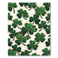 Golden Trim Emerald Shamrock Clover Rug