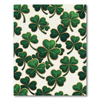 Golden Trim Emerald Shamrock Clover Rug