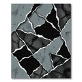 Abstract Torn Paper Geometric Collage Rug