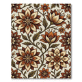Vintage Earth Tone Floral Bloom Rug