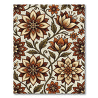 Vintage Earth Tone Floral Bloom Rug