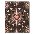 Pink Chocolate Hearts Burst Compositon Rug