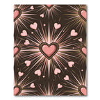Pink Chocolate Hearts Burst Compositon Rug