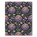 Ethereal Hydrangea Floral Navy Botanical Rug