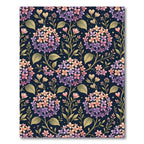 Ethereal Hydrangea Floral Navy Botanical Rug