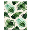 Emerald Green Abstract Watercolor Brushstroke Rug