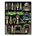 Romantic Garden Rose Archway Couple Rug