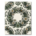 Sage Green Daisy Meadow Wreath Rug