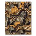 Safari Zebra and Leopard Animal Impression Rug