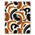 Abstract Earth Tone Curved Shapes Rug