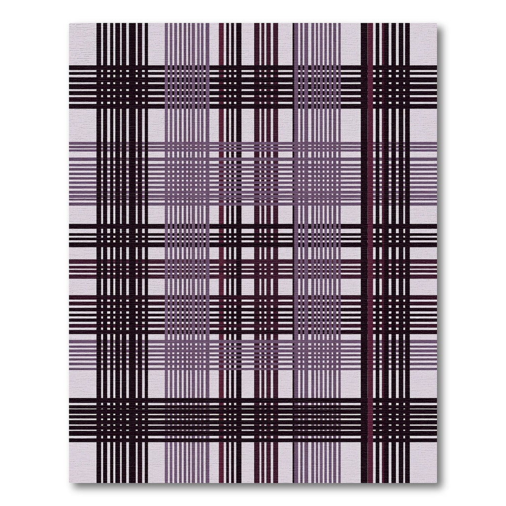 Deep Plum Tartan Plaid Weave Rug