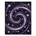 Cosmic Purple Interstellar Swirl Galaxy Rug
