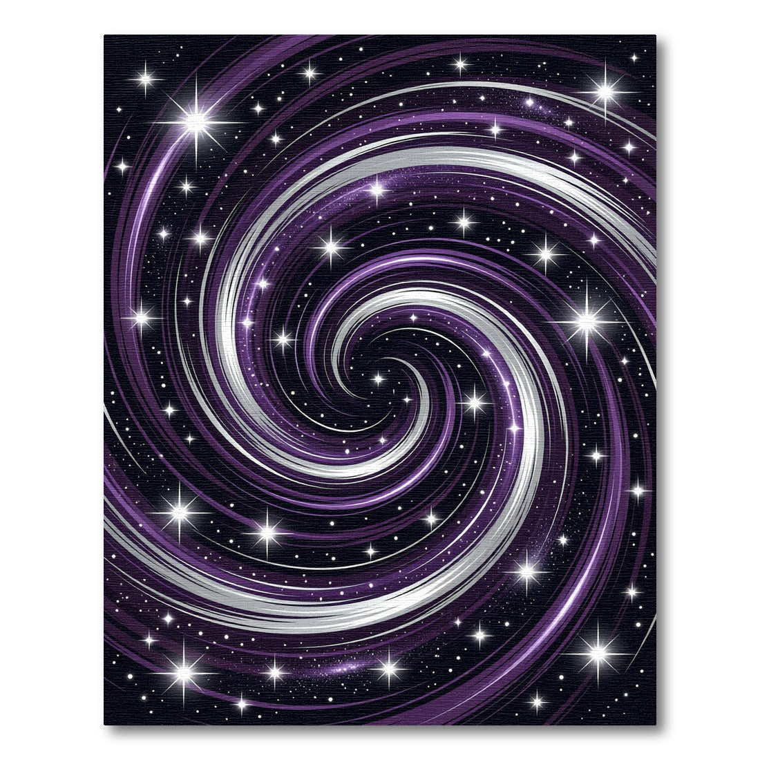 Cosmic Purple Interstellar Swirl Galaxy Rug