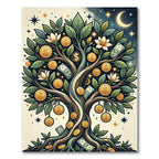 Celestial Golden Prosperity Money Tree Rug