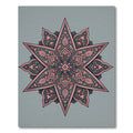 Elegant Pink and Gray Floral Star Rug