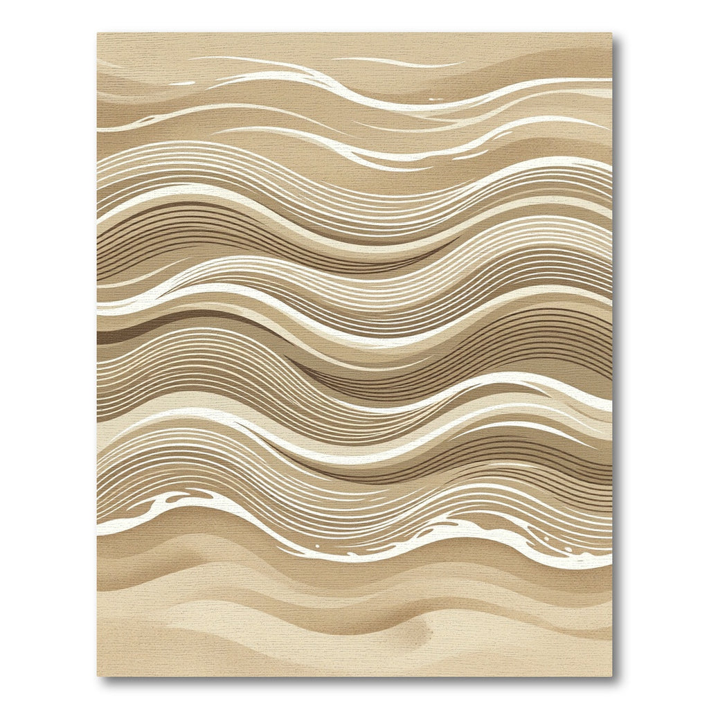 Earthy Tone Rippled Wave Rug