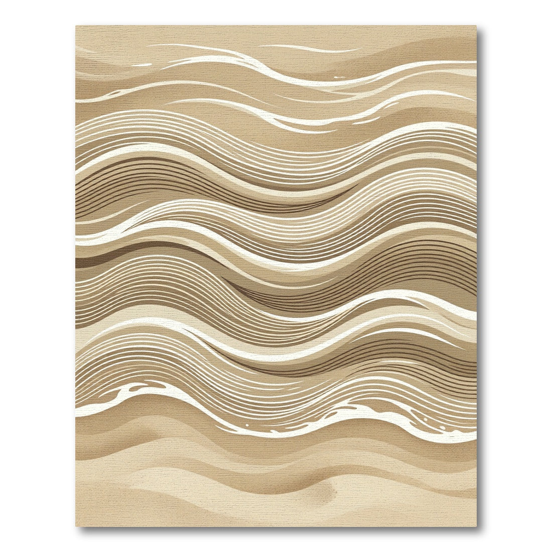 Earthy Tone Rippled Wave Rug