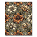 Vintage Caramel Floral Lily Rug