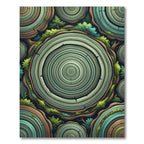 Green Wood Grain Forest Life Rug