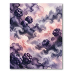 Ethereal Amethyst Berry Smoke Swirl Rug