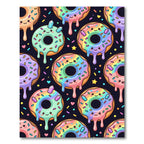 Pastel Rainbow Donut and Crystal Galaxy Rug