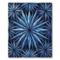 Deep Blue Crystal Starburst Rug