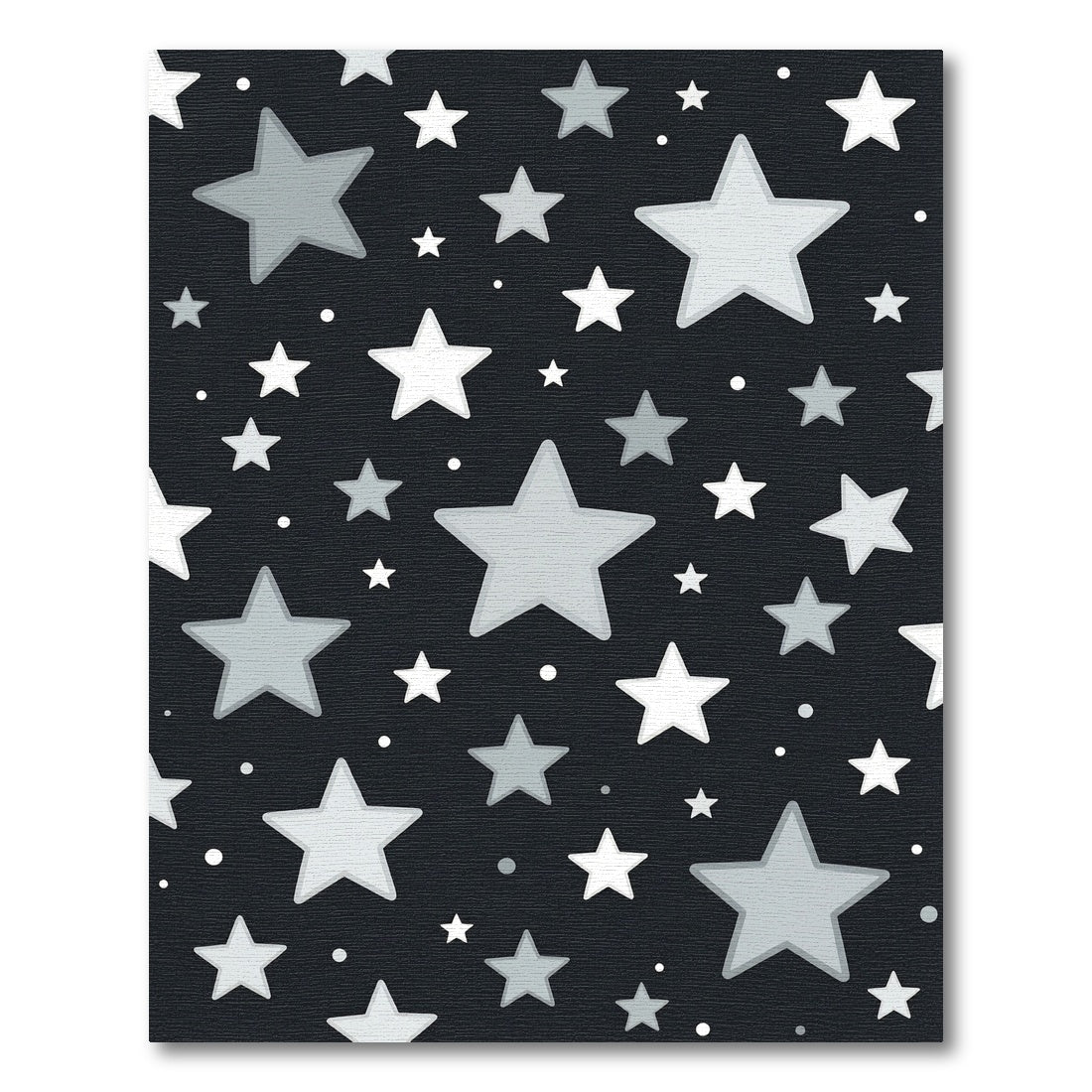 Gray Starry Night Sky Rug
