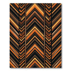 Warm Earthy Orange Chevron Stripes Rug